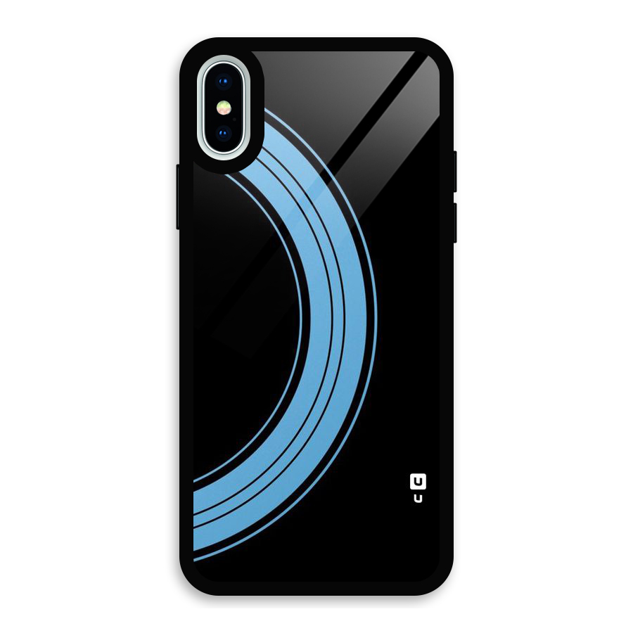 Half Circles Glass Back Case for iPhone XS