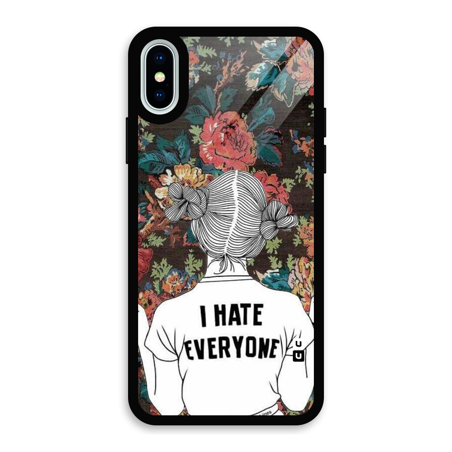 Hate Everyone Glass Back Case for iPhone XS