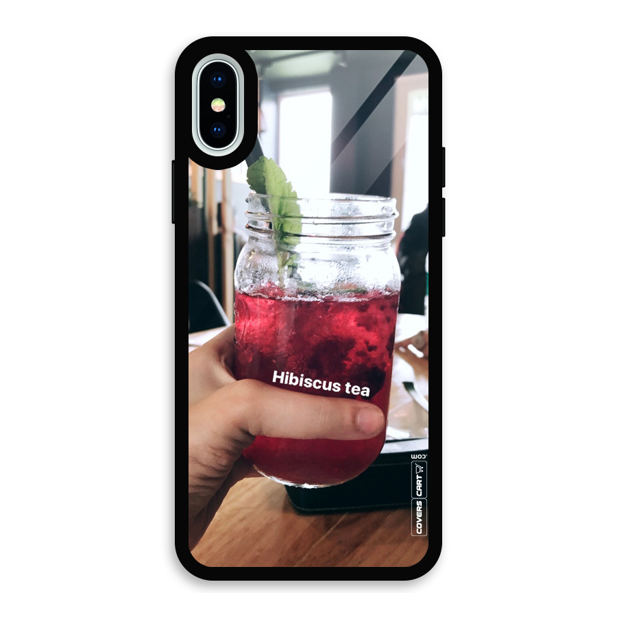 Hibiscus Tea Glass Back Case for iPhone XS