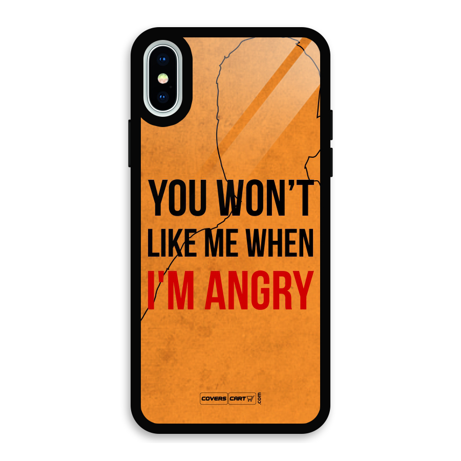 I m Angry Glass Back Case for iPhone XS