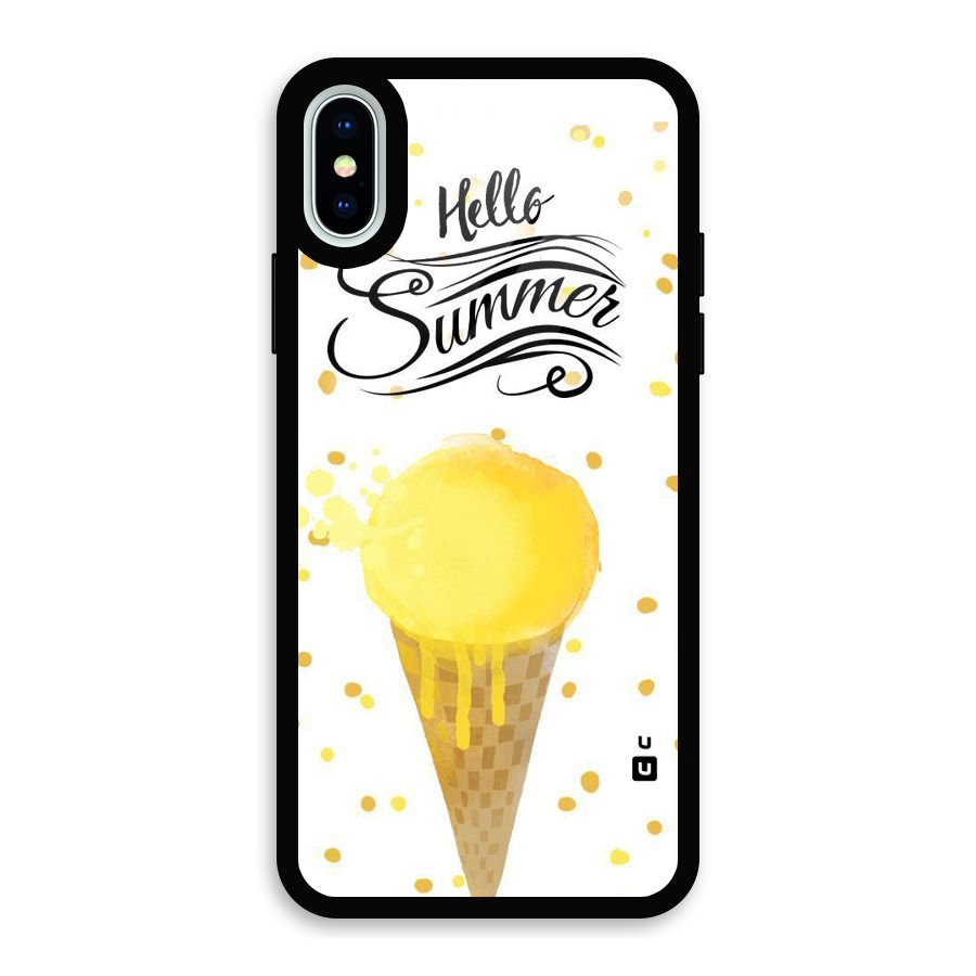 Ice Cream Summer Glass Back Case for iPhone XS