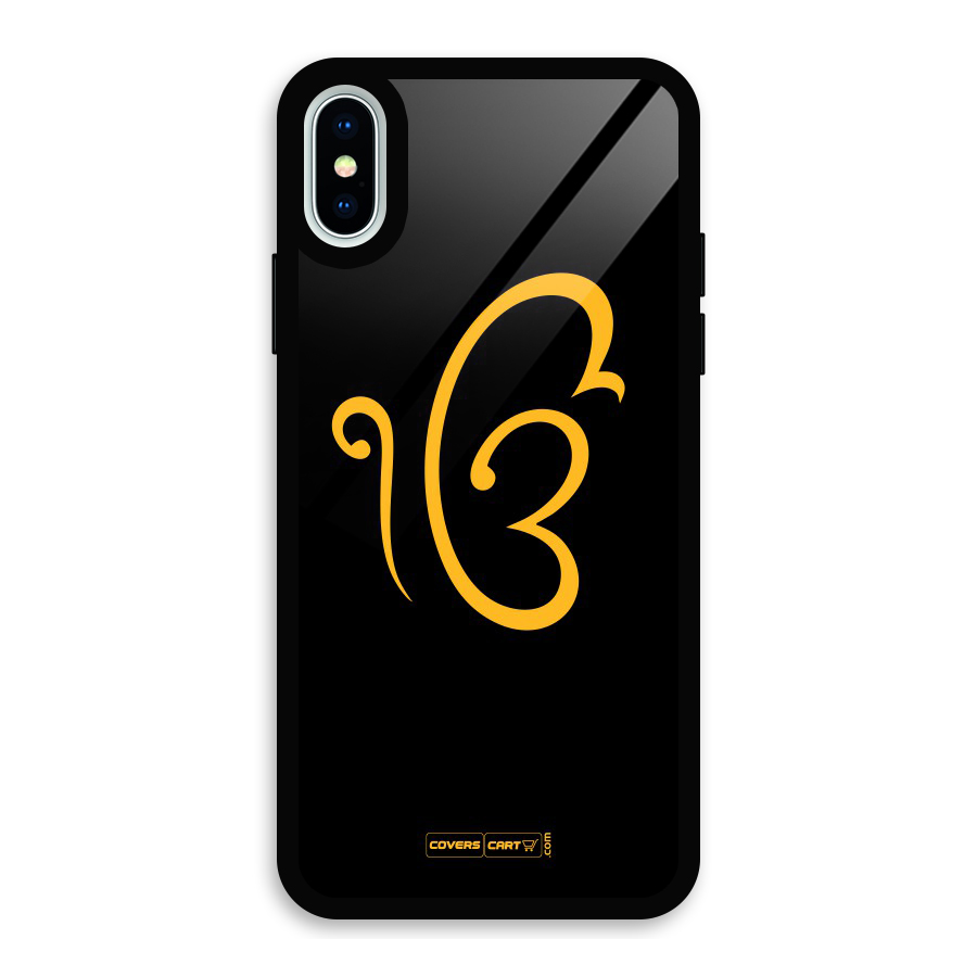 Ik Onkar Glass Back Case for iPhone XS