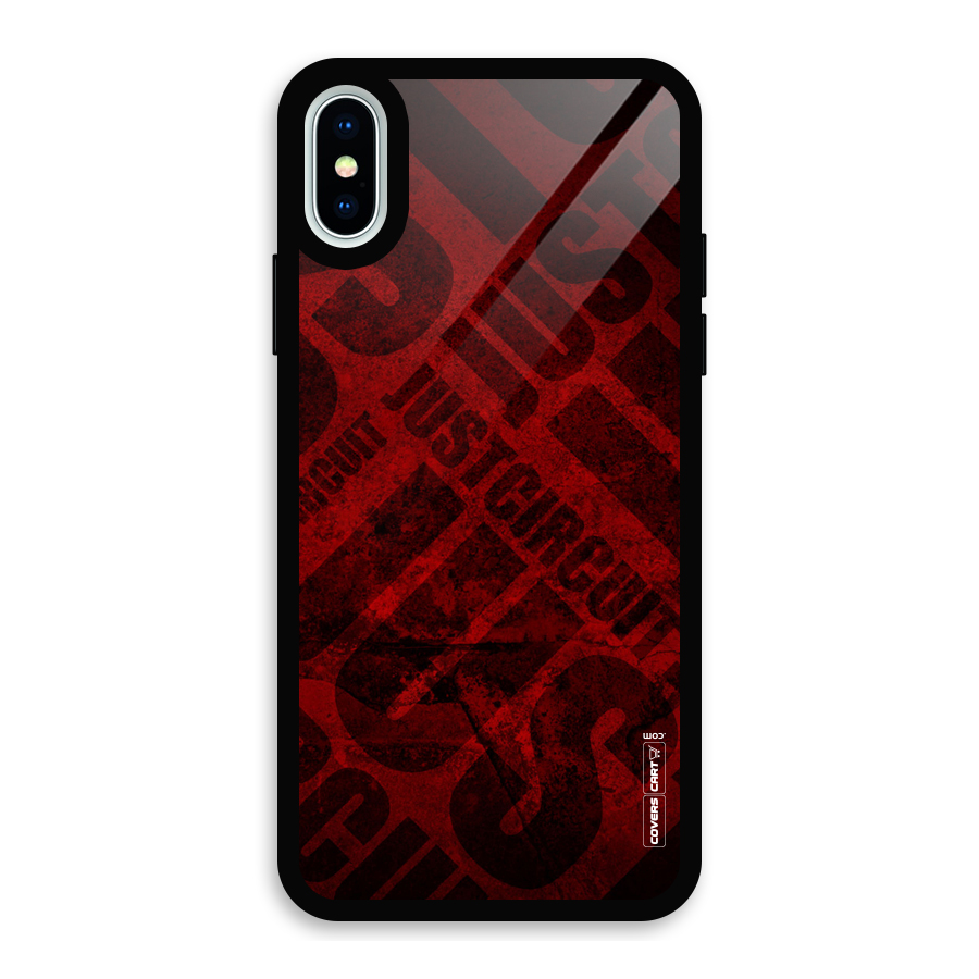 Just Circuit Glass Back Case for iPhone XS