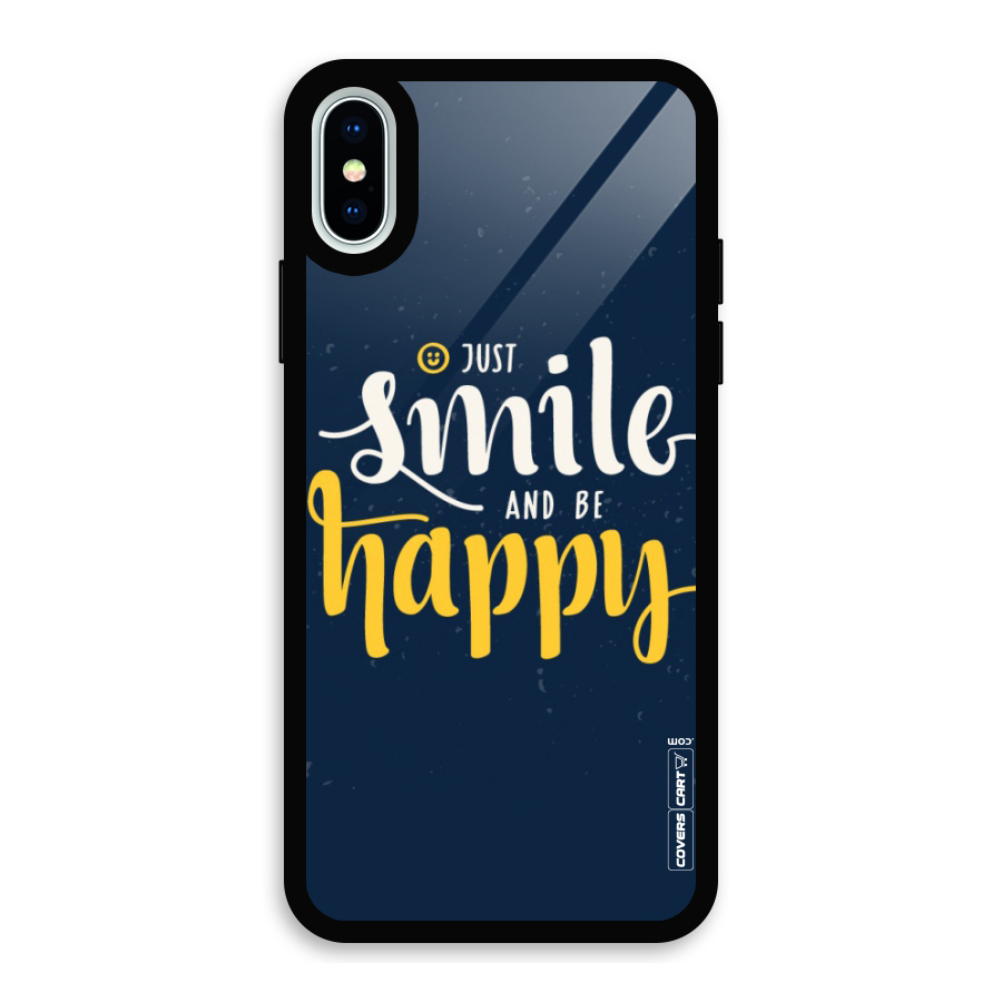 Just Smile Glass Back Case for iPhone XS