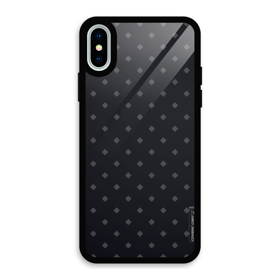 Lavish Diamond Pattern Glass Back Case for iPhone XS