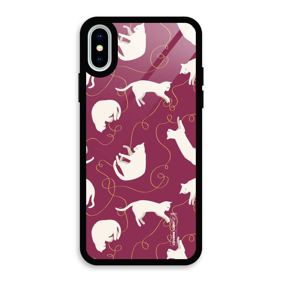 Lazy Kitty Glass Back Case for iPhone XS
