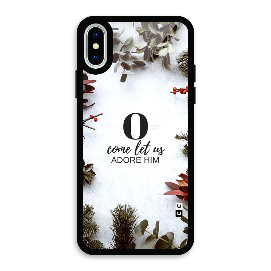 Lets Adore Him Glass Back Case for iPhone XS