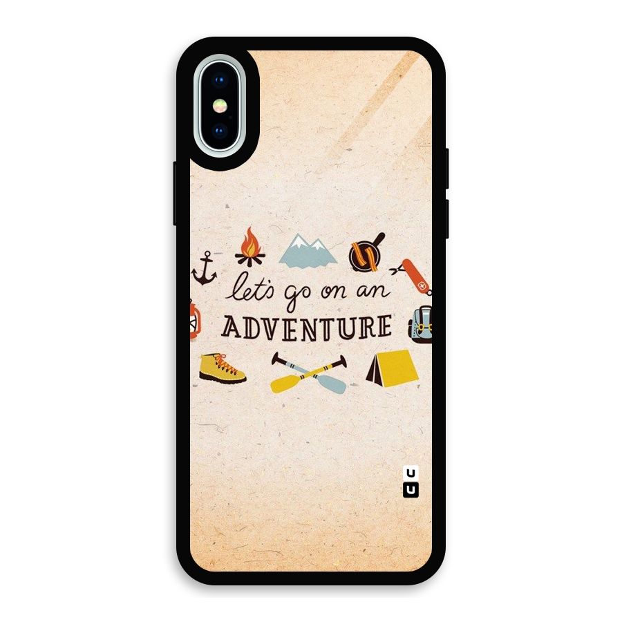 Lets Adventure Life Glass Back Case for iPhone XS