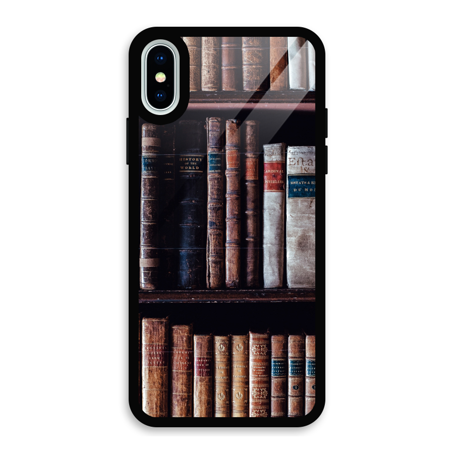 Library Love Glass Back Case for iPhone XS