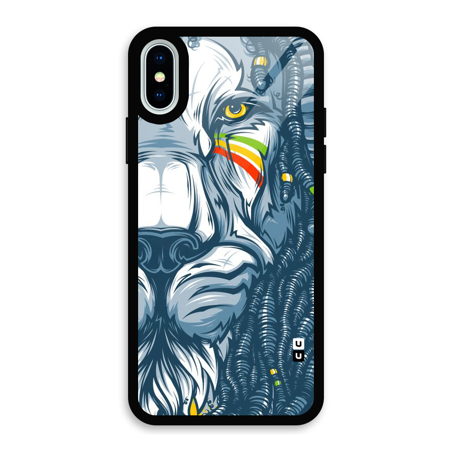 Lionic Face Glass Back Case for iPhone XS