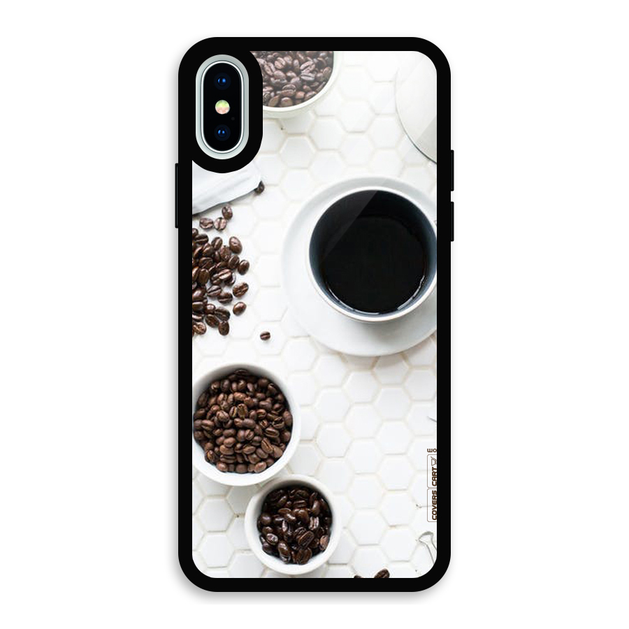 Live Coffee Glass Back Case for iPhone XS