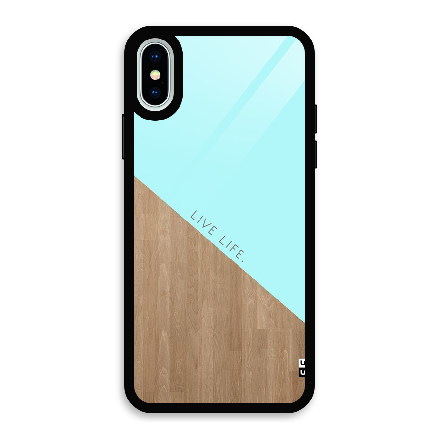 Live Life Glass Back Case for iPhone XS
