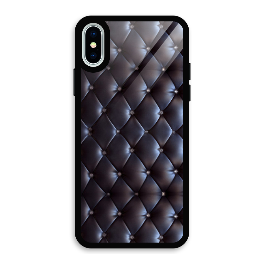 Luxury Pattern Glass Back Case for iPhone XS