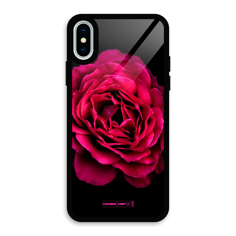 Magical Rose Glass Back Case for iPhone XS