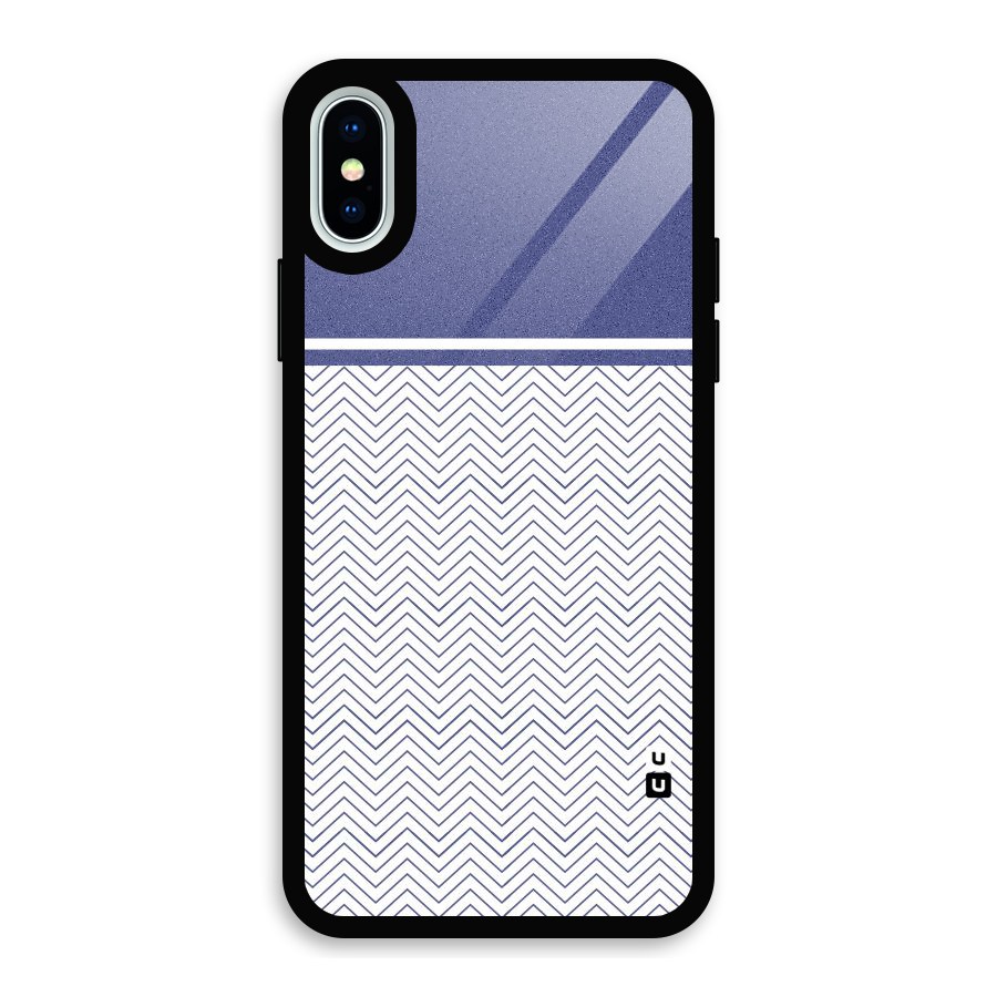 Melange Striped Pattern Glass Back Case for iPhone XS