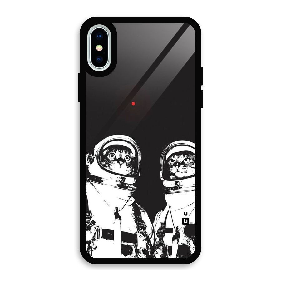 Meow Moon Glass Back Case for iPhone XS