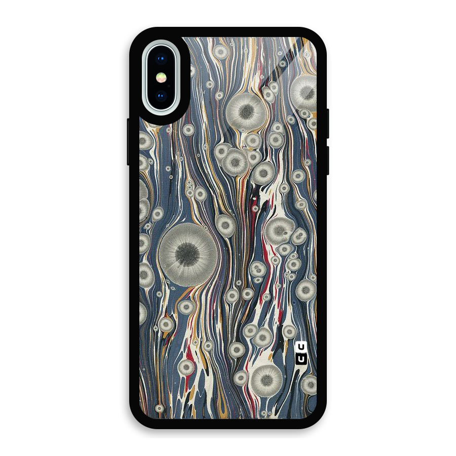 Mini Circles Glass Back Case for iPhone XS