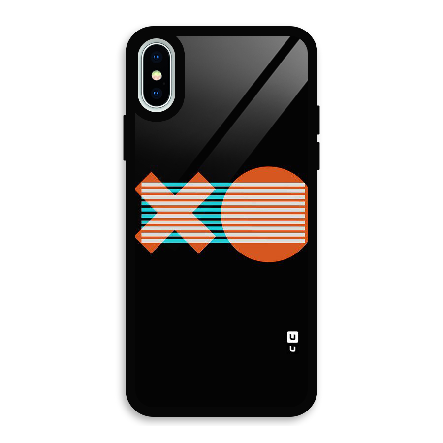 Minimal Art Glass Back Case for iPhone XS