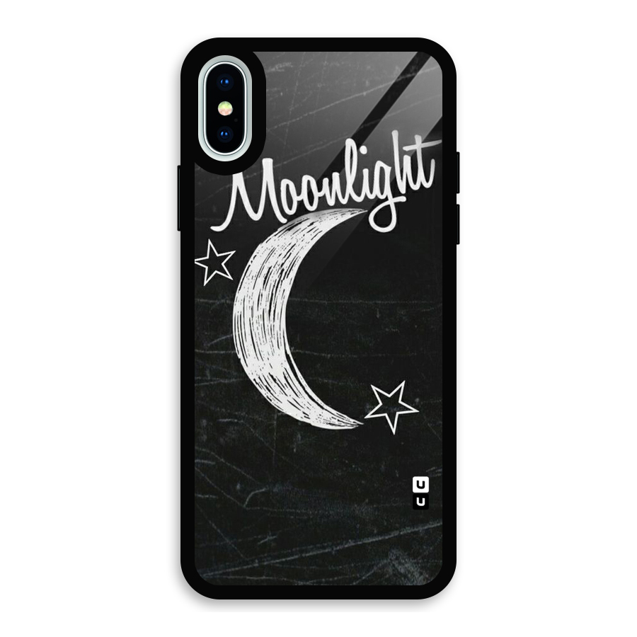 Moon Light Glass Back Case for iPhone XS