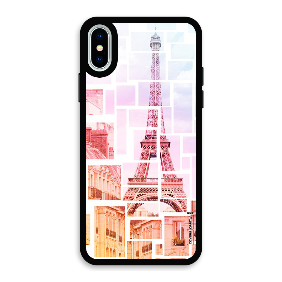 Mosiac City Glass Back Case for iPhone XS