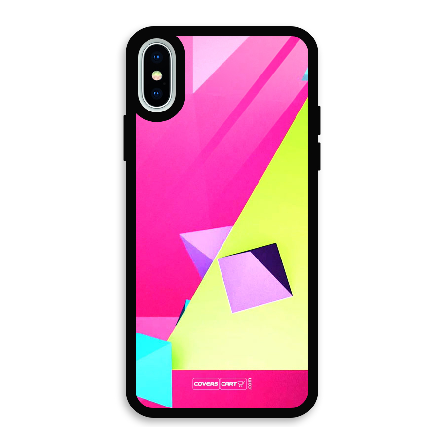 Motion Triangles Glass Back Case for iPhone XS