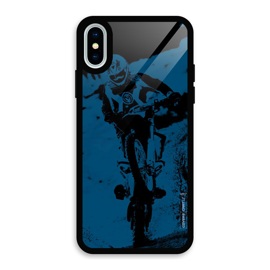 Moto Combat Glass Back Case for iPhone XS