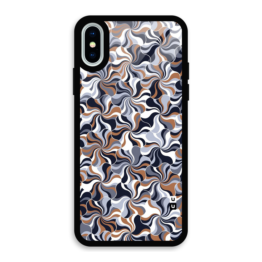Multicolor Swirls Glass Back Case for iPhone XS