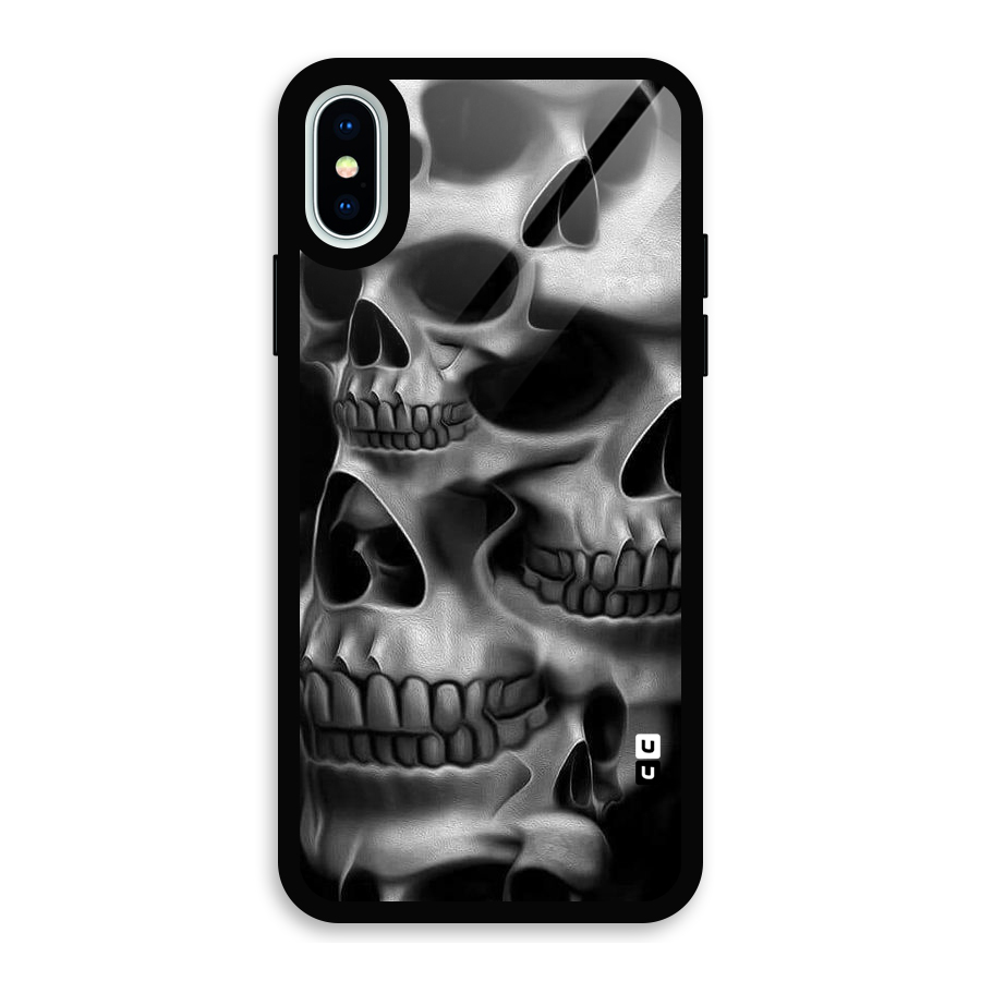 Multiple Skulls Glass Back Case for iPhone XS