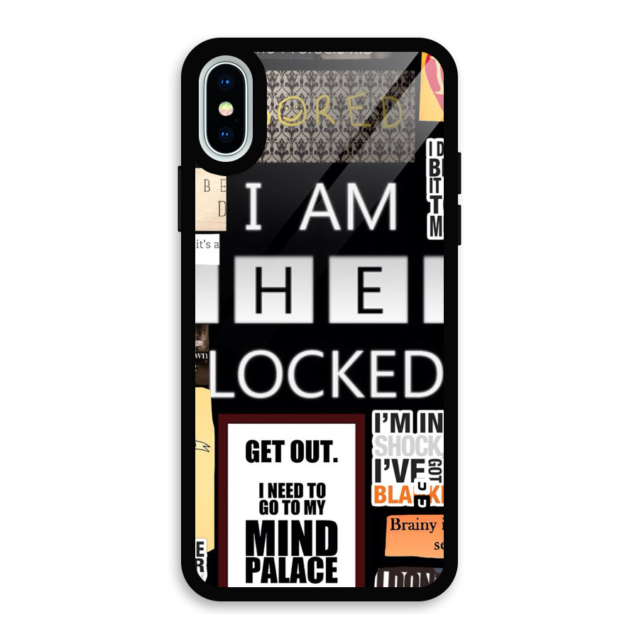 Mystery Pattern Glass Back Case for iPhone XS