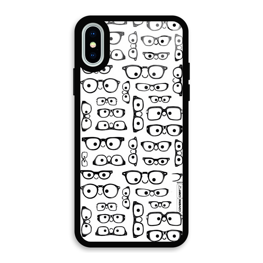 Nerdy Specs Glass Back Case for iPhone XS
