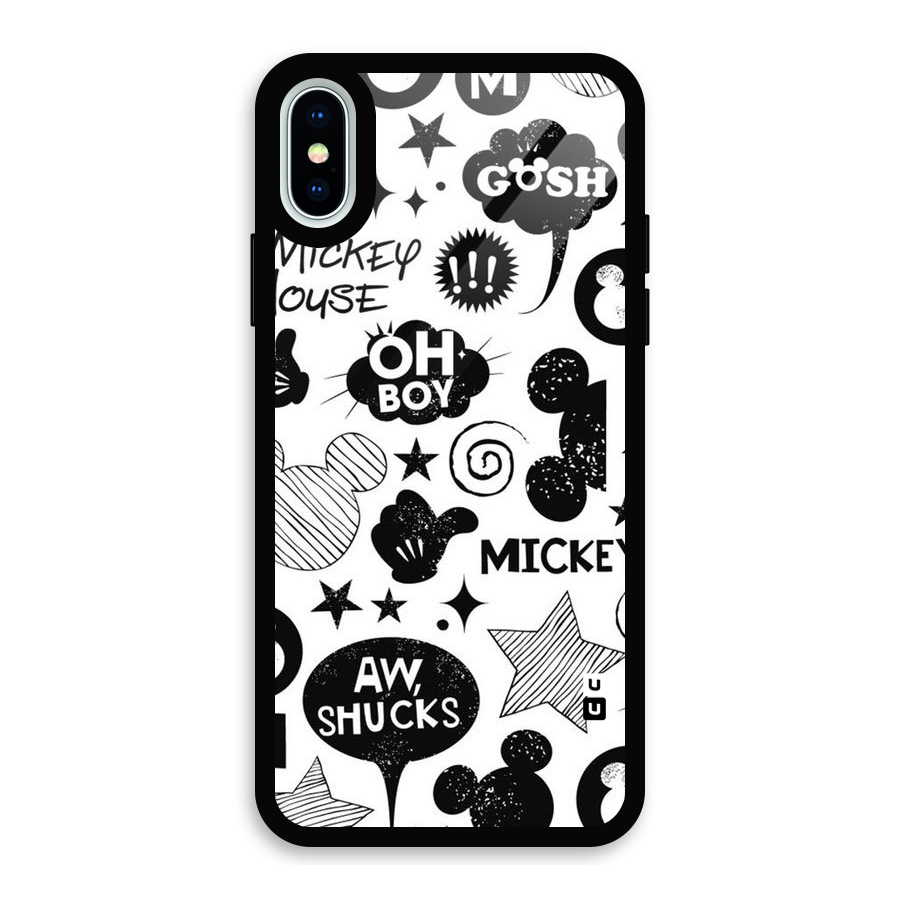 Oh Boy Design Glass Back Case for iPhone XS
