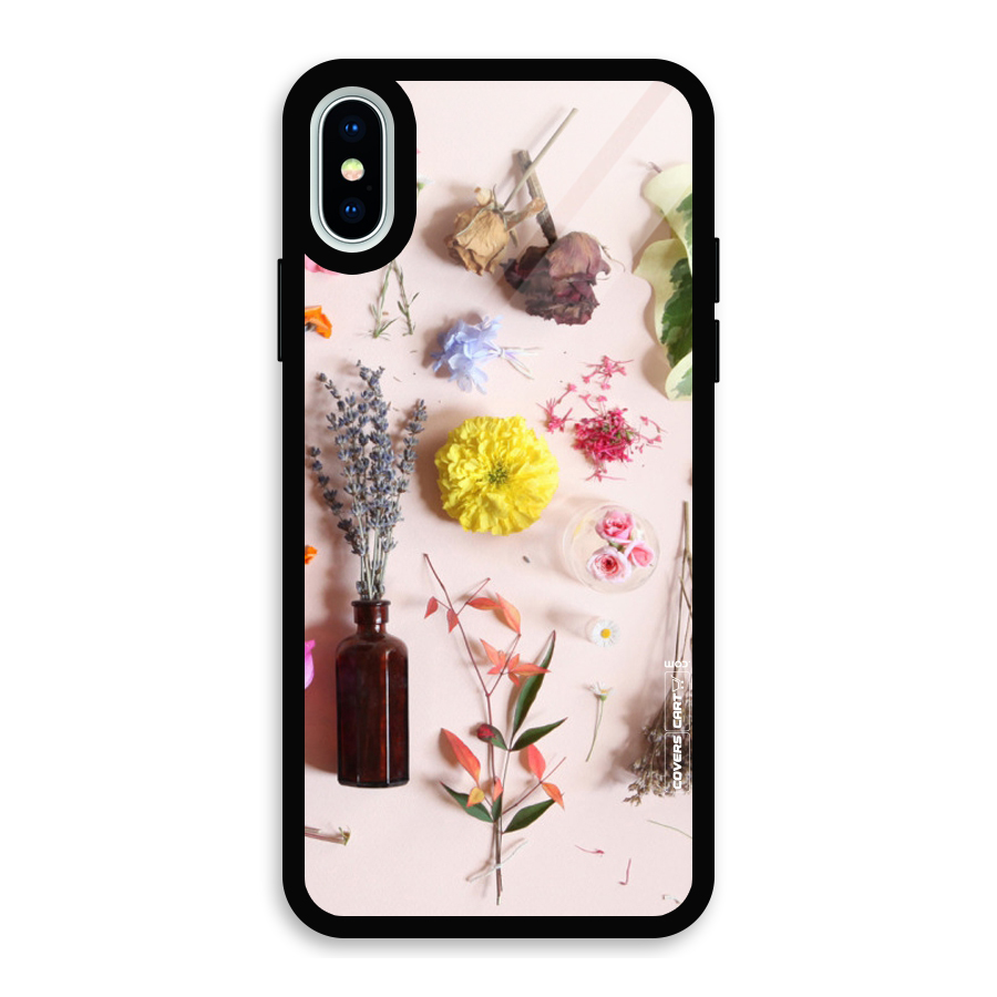 Old Petals Glass Back Case for iPhone XS