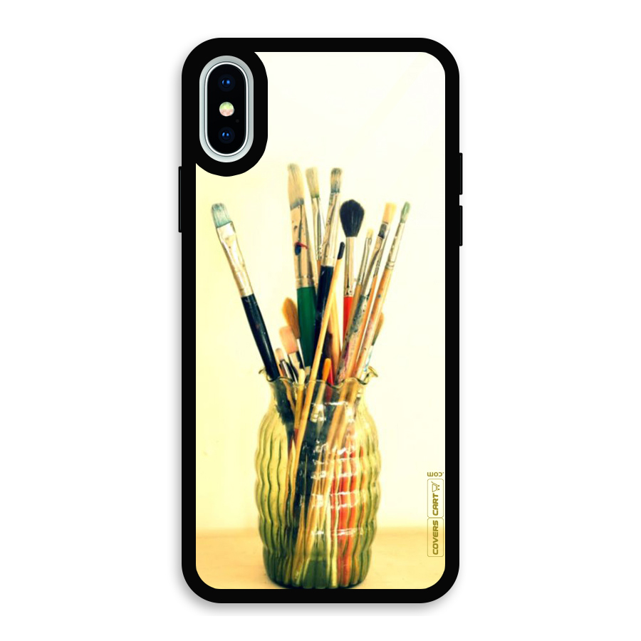Paint Vass Glass Back Case for iPhone XS