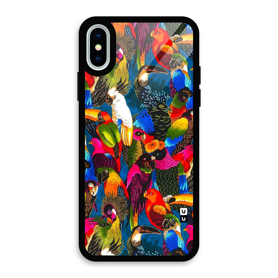 Parrot Art Glass Back Case for iPhone XS