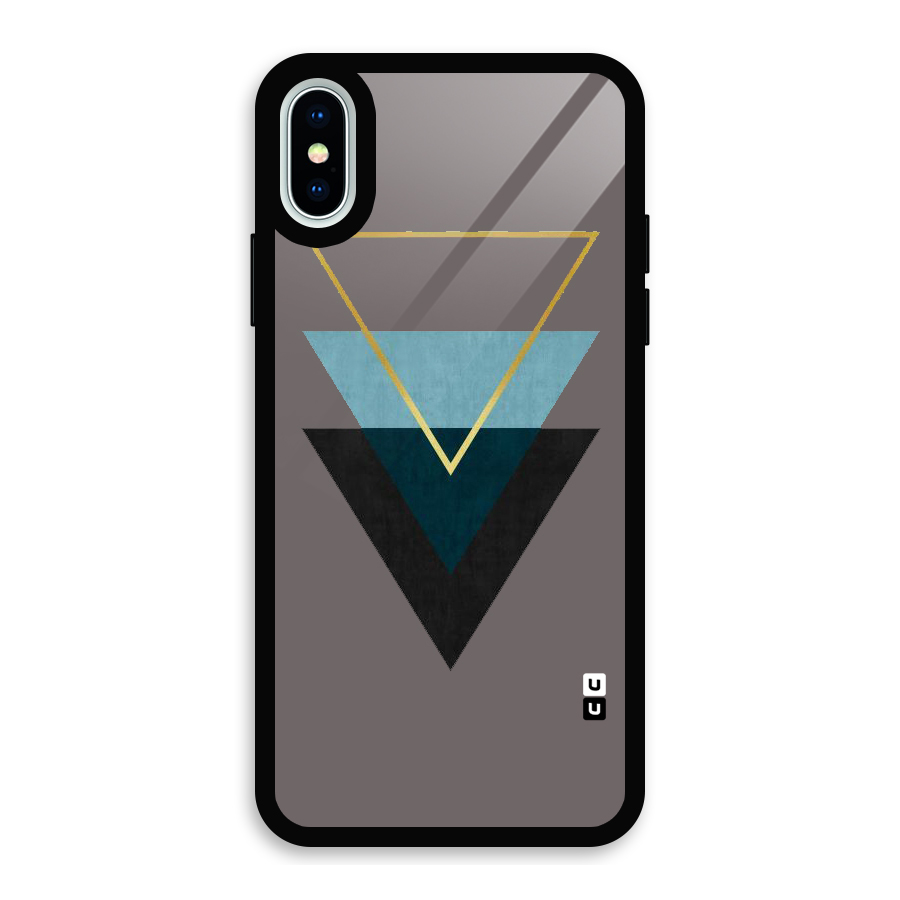 Pastel Triangle Glass Back Case for iPhone XS