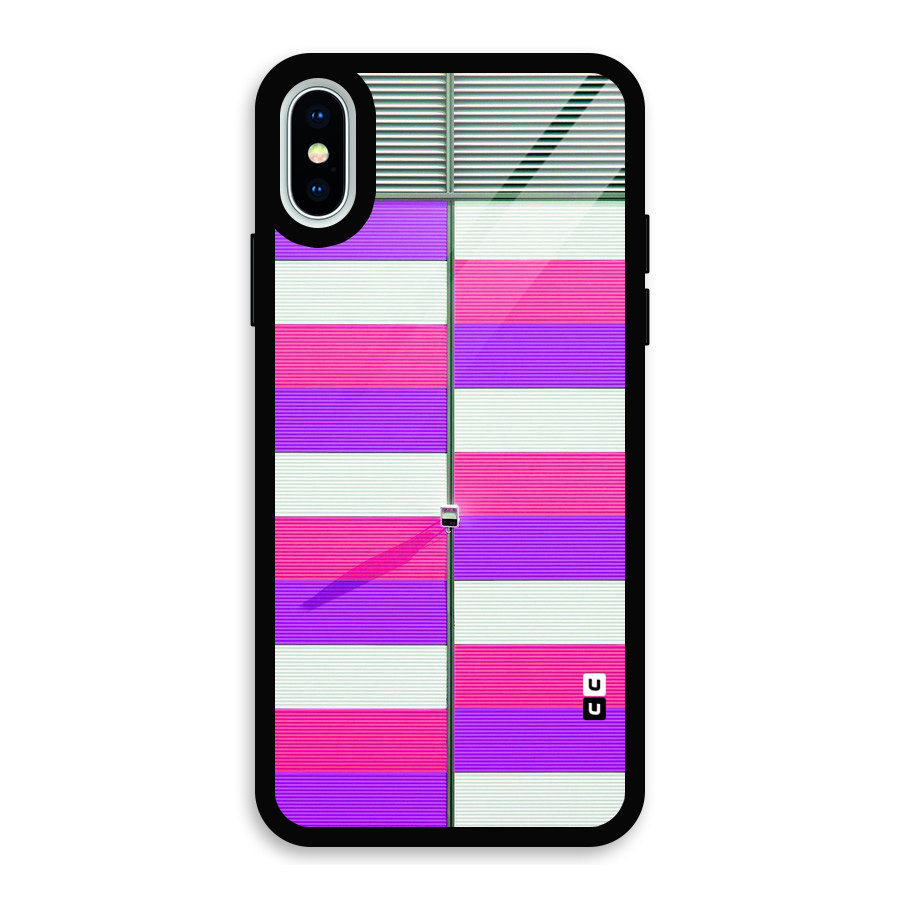 Patterns City Glass Back Case for iPhone XS
