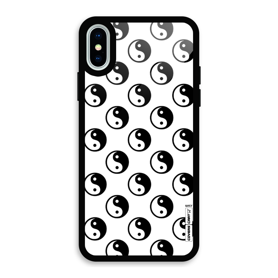 Peace Balls Glass Back Case for iPhone XS