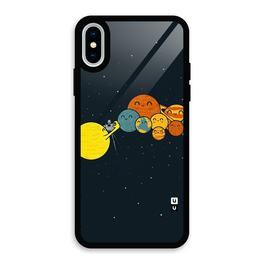 Planet Family Glass Back Case for iPhone XS