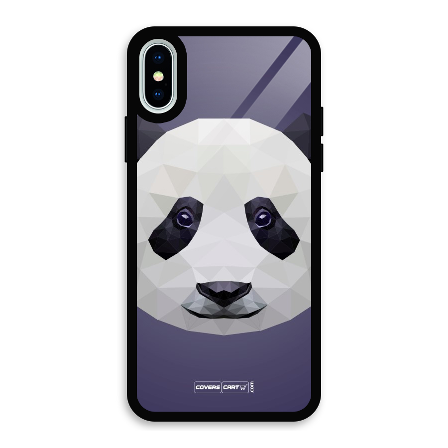 Polygon Panda Glass Back Case for iPhone XS