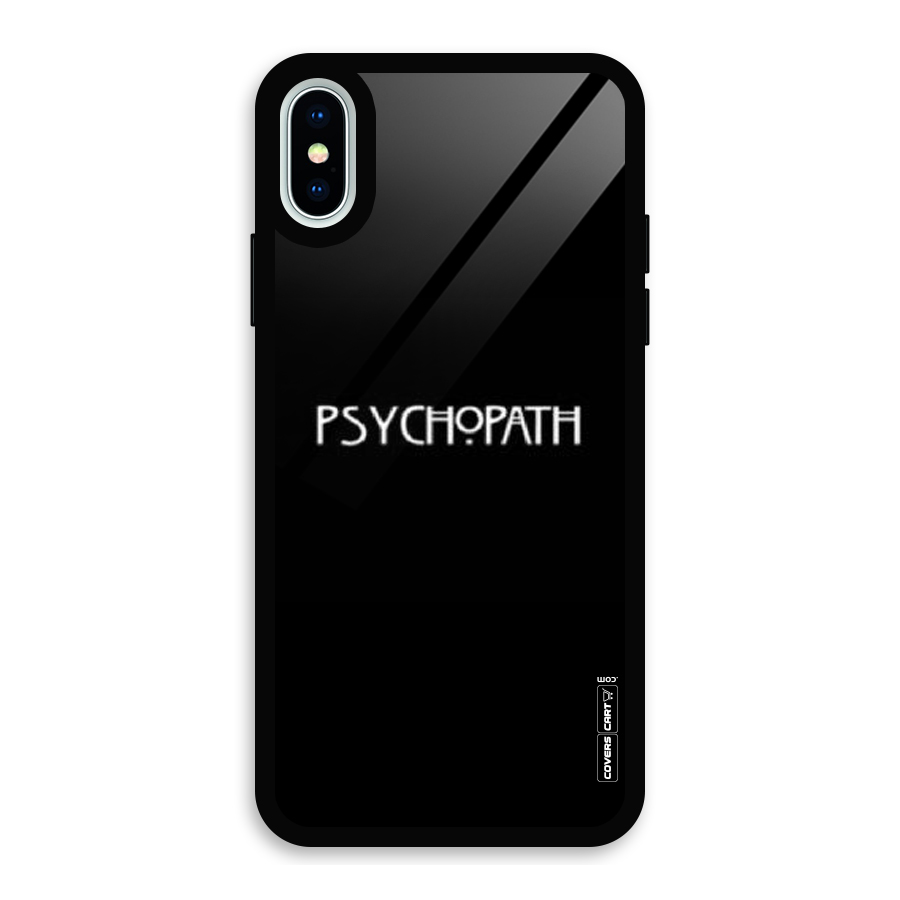 Psycopath Alert Glass Back Case for iPhone XS