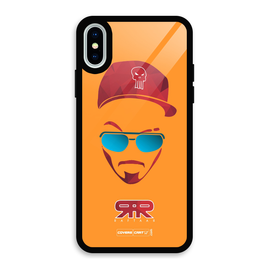 Raftaar Orange Glass Back Case for iPhone XS