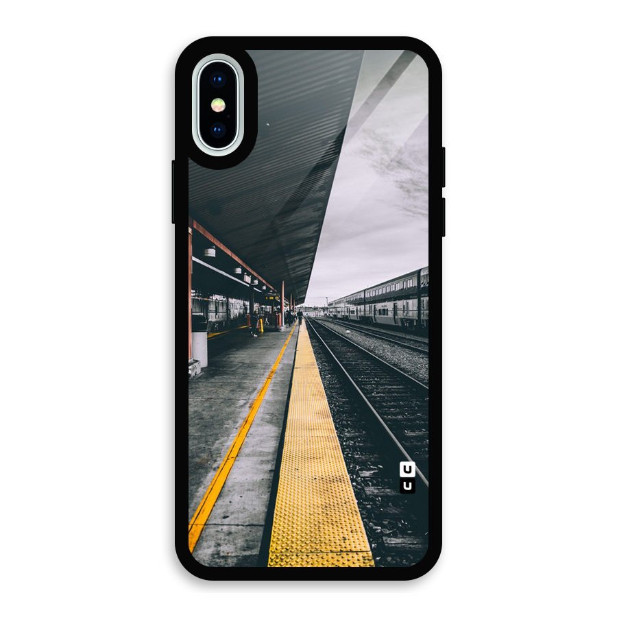 Railway Track Glass Back Case for iPhone XS