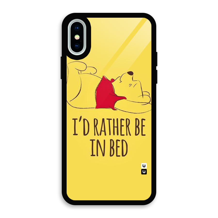 Rather Be In Bed Glass Back Case for iPhone XS