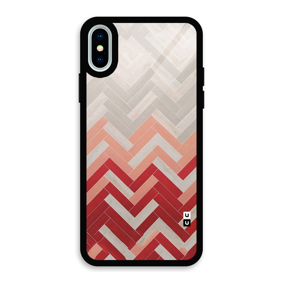 Reds and Greys Glass Back Case for iPhone XS