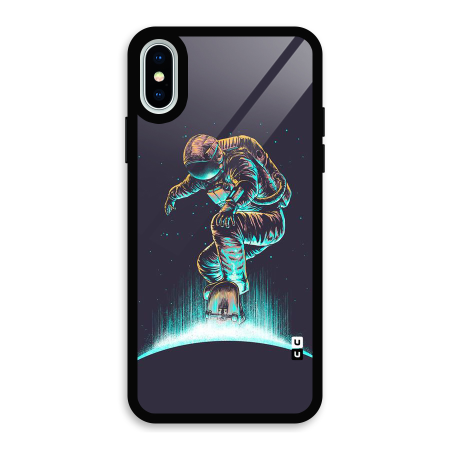Rolling Spaceman Glass Back Case for iPhone XS