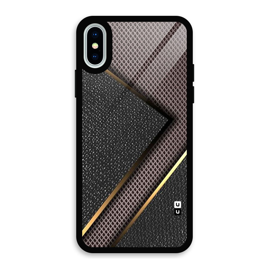 Rugged Polka Design Glass Back Case for iPhone XS