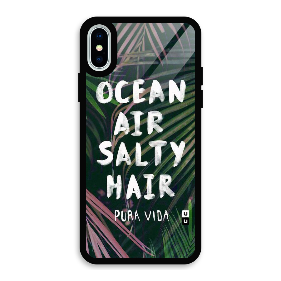 Salty Hair Glass Back Case for iPhone XS