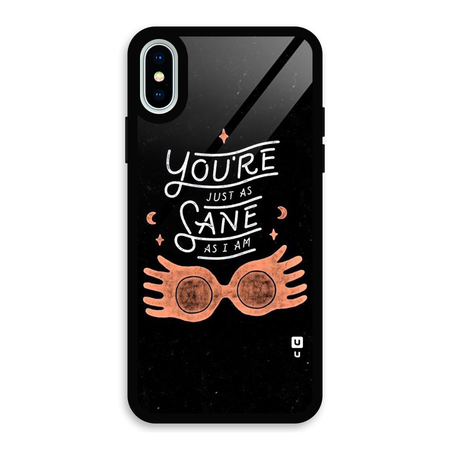 Sane As I Glass Back Case for iPhone XS