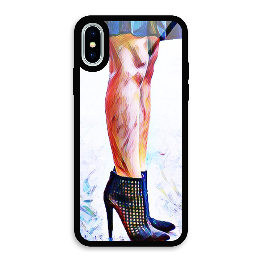 Sassy Heels Glass Back Case for iPhone XS