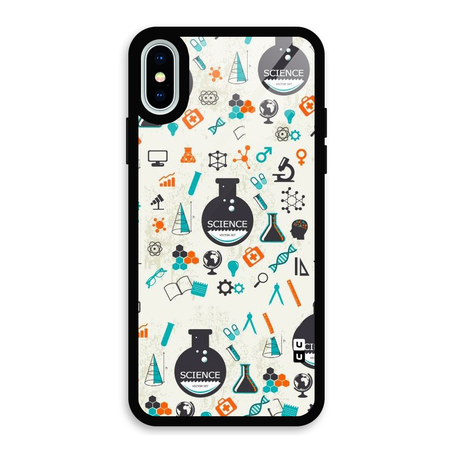 Science Side Glass Back Case for iPhone XS